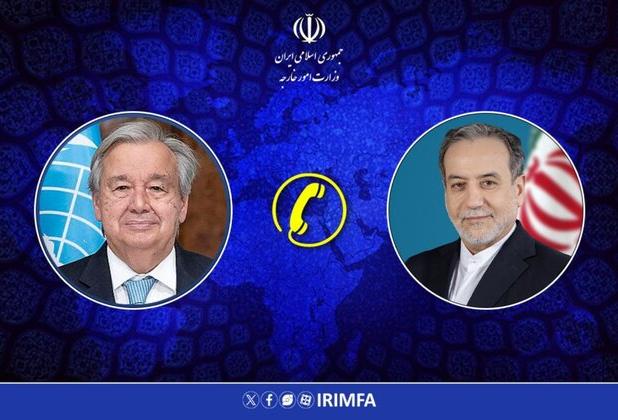 گفتگوی تلفنی دبیر کل سازمان ملل با وزیر امور خارجه