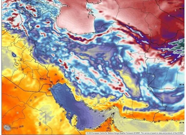 افزایش ناگهانی دمای هوا از روز دوشنبه آغاز می‌شود