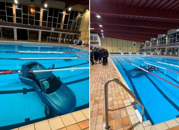 سقوط یک مادر با خودرو به داخل استخر همراه کودک ۵ساله!