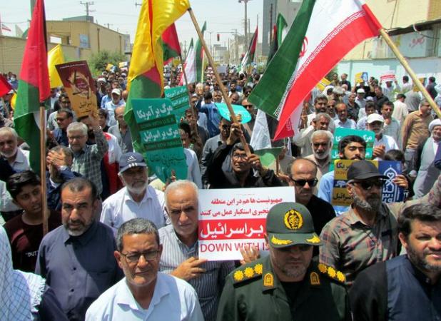 راهپیمایی مردم بندر دیر در محکومیت جنایت رژیم صهیونیستی