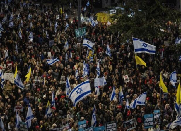 برگزاری تجمع مقابل منزل نتانیاهو