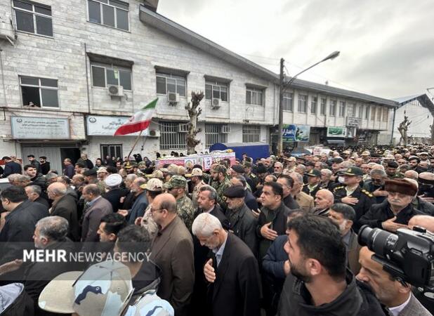 تشییع پیکر مطهر شهید امنیت «امیرحسام جوینده» در صومعه‌سرا