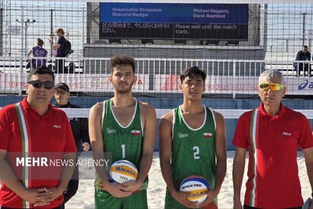 صعود تیم ملی «الف» والیبال ساحلی به جمع ۸ تیم برتر با غلبه بر آمریکا 