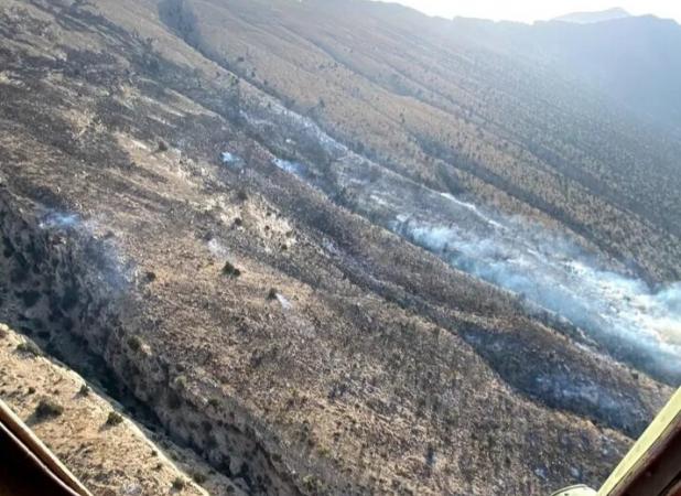 اعزام هواپیمای آب‌پاش ایلوشین در پنجمین روز آتش‌سوزی در هماگ