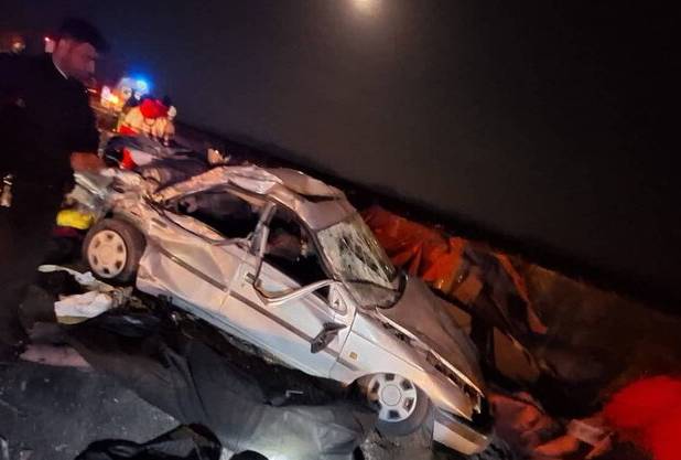 یک کشته و ۱۰ مصدوم در تصادف زنجیره‌ای جاده سمنان به دامغان