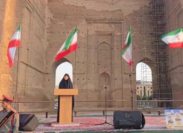 سخنرانی دختر شهید فلاحی‌نیا در اربعین شهدای اقتدار آذربایجان شرقی