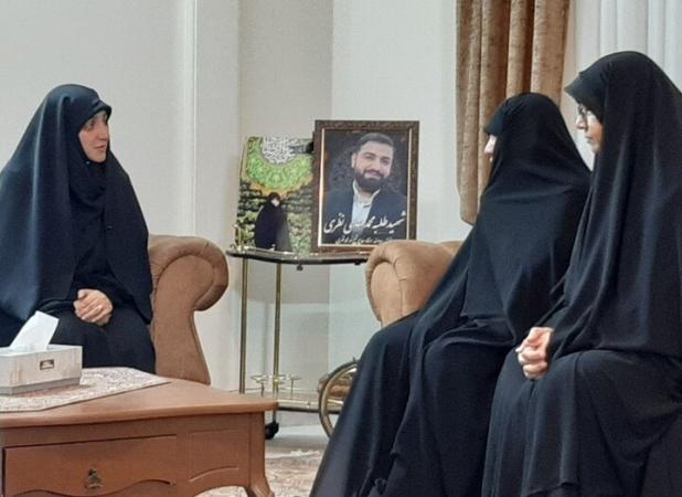 دیدار معاون امور زنان و خانواده رییس جمهور با پدر دو شهید جنگ ۱۲ روزه