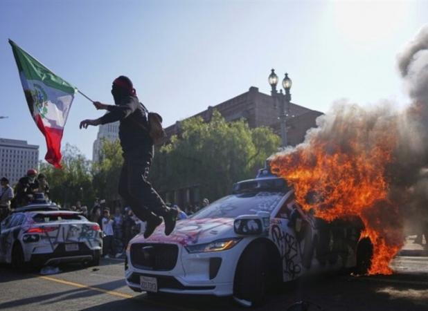 وخامت اوضاع در لس آنجلس/ ده‌ها نفر بازداشت شدند