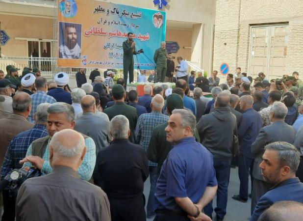 گرگان در سوگ سردار شهید؛ پیکر محمد هاشم سلطانی با اشک و اندوه بدرقه شد