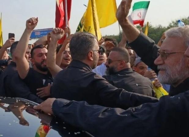 استقبال پرشور لبنانی‌ها از ورود «لاریجانی» به بیروت+ فیلم