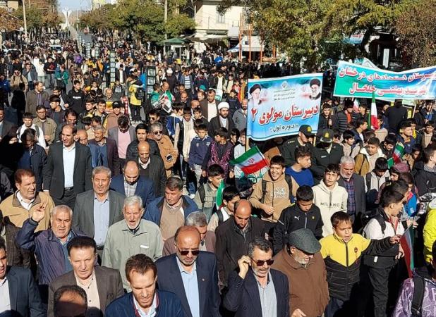 راهپیمایی یوم الله ۱۳ آبان در خلخال برگزار شد