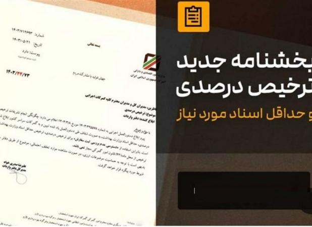 یک ردیف جدید به فهرست ترخیص درصدی گمرک افزوده شد