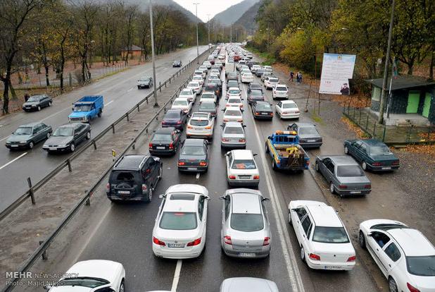 ترافیک سنگین در خروجی محورهای هراز و کندوان