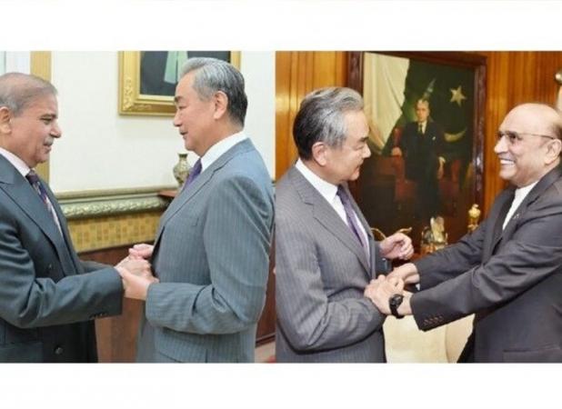 توسعه همکاری‌ها محور دیدار وزیر خارجه چین با رئیس‌جمهور و نخست‌وزیر پاکستان
