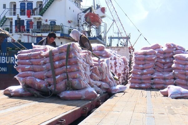 تخلیه و بارگیری هزار و ۲۰۰ تن برنج پاکستانی در هرمزگان