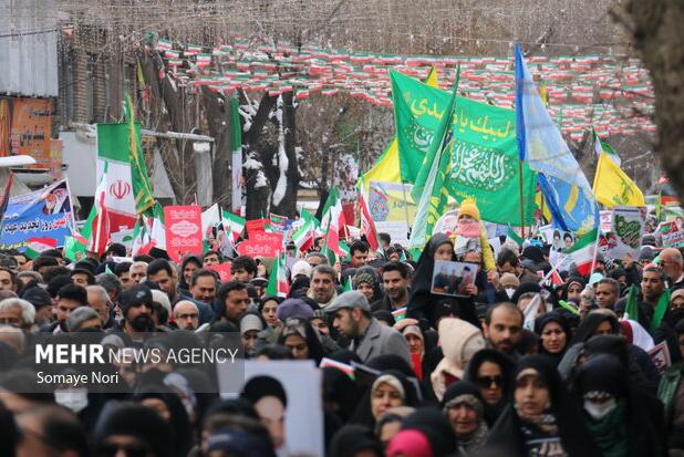 راهپیمایی ۲۲ بهمن در شهرهای مختلف آذربایجان شرقی