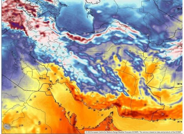 فعالیت موج بارش‌ها در کشور تا امروز؛ تشدید آلودگی هوا تا پایان هفته