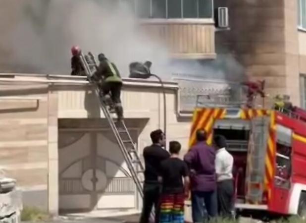آتش سوزی کولر گازی علت حریق در ولیعصر تبریز