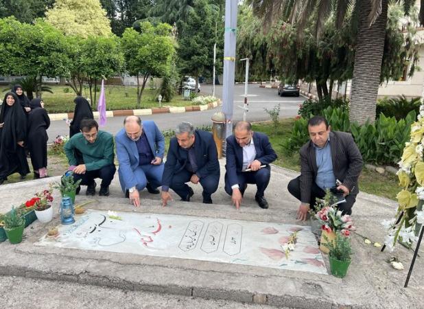 تجدید میثاق اهالی رسانه گیلان با شهید گمنام