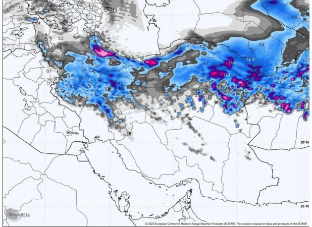 هواشناسی ایران ۱۶ اسفند؛ هشدار بارش شدید و طوفان در ۱۰ استان