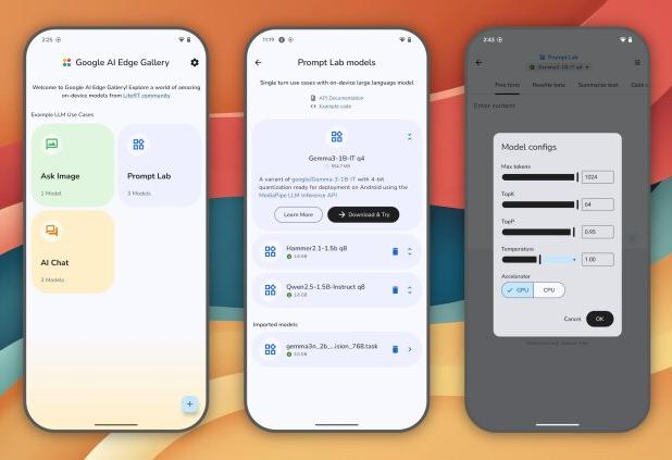 اپ گوگل برای دانلود مدل های هوش مصنوعی آفلاین روی موبایل