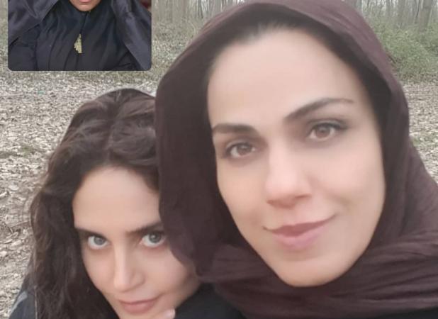 سلفی دایه‌سیاه بامداد خمار و الناز شاکردوست در طبیعت