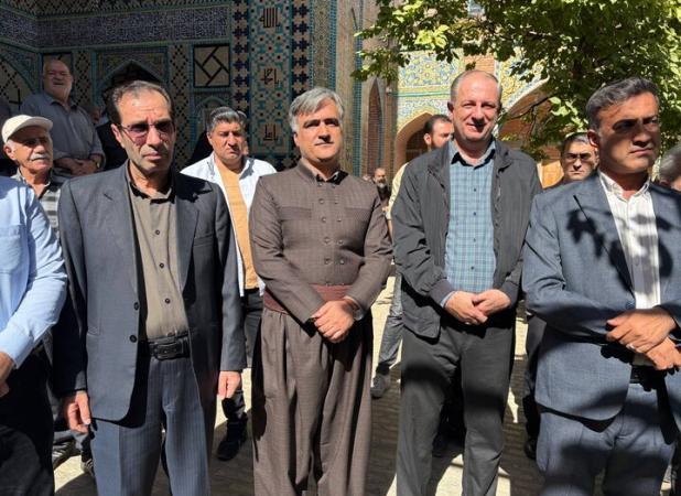 تجمع مردمی همزمان با سالگرد عملیات طوفان الاقصی در مسجد جامع سنندج
