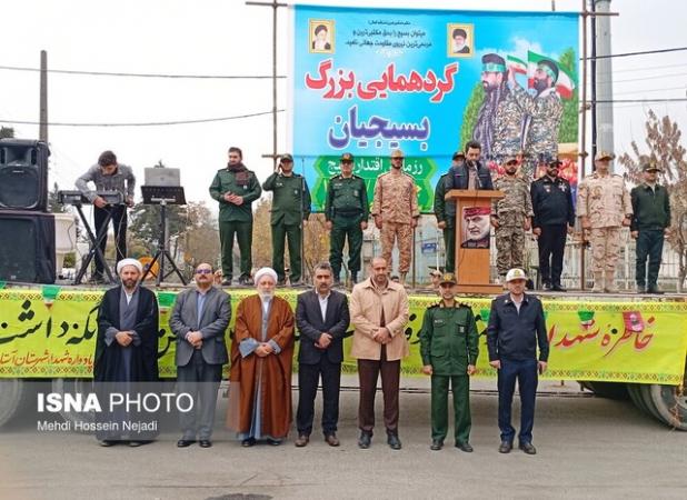 نمایش اقتدار و انسجام بسیجیان شیعه و سنی در آستارا