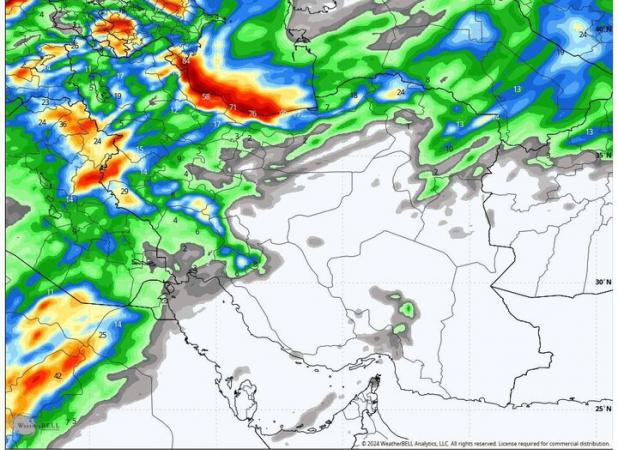 ورود موج‌ بارش‌ها در اکثر نقاط کشور از روز یکشنبه