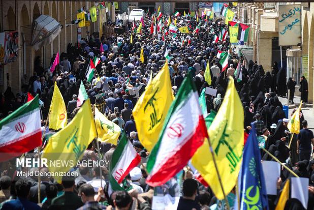 راهپیمایی بشارت نصر در بهاباد برگزار شد
