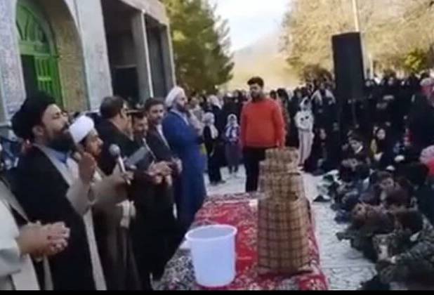 جشن نیمه شعبان و فجر انقلاب در کوهبنان؛ از کیک۴۷ کیلویی تا اهدای جوایز