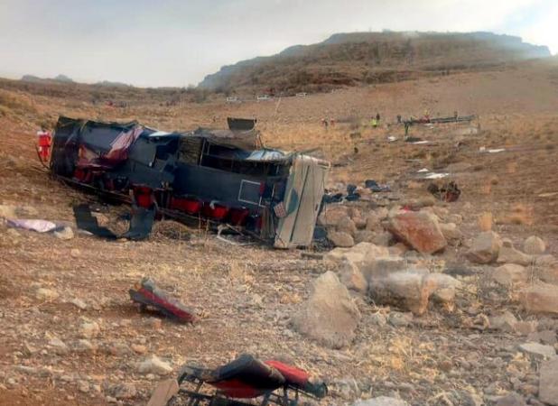 ۳ فوتی و ۱۷ مصدوم آخرین آمار واژگونی اتوبوس تهران به یاسوج