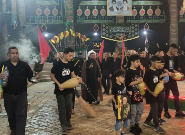 طنین شعارایران حسین در آیین جاروکشی حسینیه ارشاد علیاءنطنز
