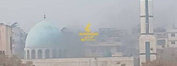 اولین تصاویر از انفجار مهیب یک مسجد در سوریه