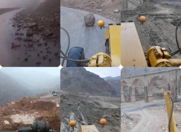 ریزش‌برداری در محورهای روستایی پاپی؛ راهی مسدود نشد