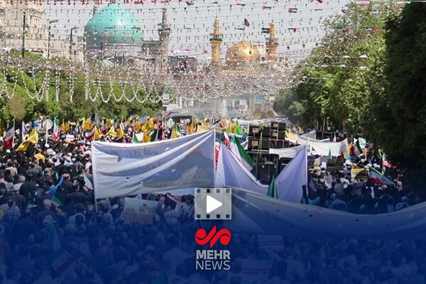 آغاز مراسم راهپیمایی روز قدس در مشهد