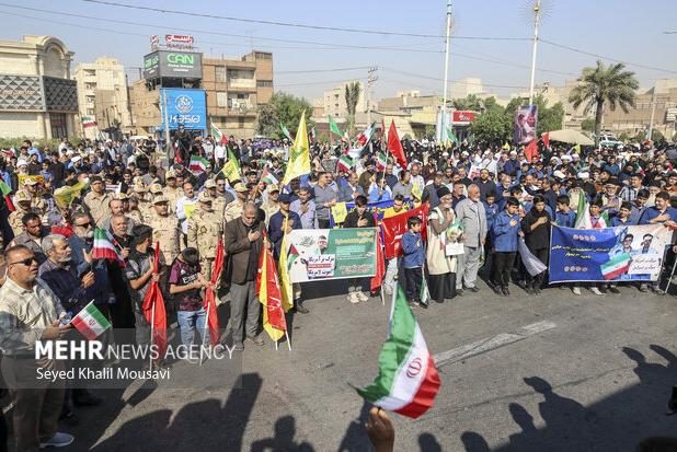 شاهوارپور: حضور مردم در راهپیمایی ۱۳ آبان تجدید میثاق با انقلاب است