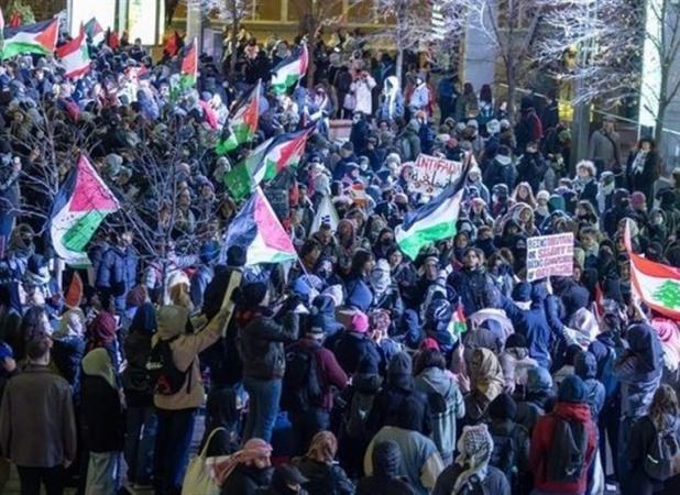 تظاهرات علیه ناتو و حمایت از فلسطین در کانادا