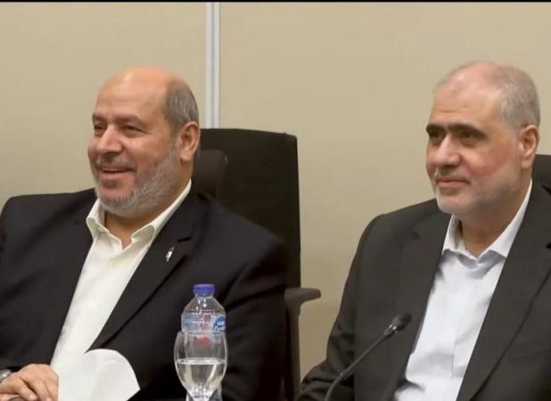 تصاویر داغ از محل مذاکرات حماس و اسرائیل