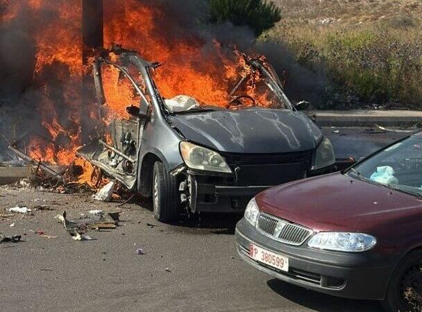 یک خودرو در جنوب لبنان هدف حمله هوایی رژیم صهیونیستی قرار گرفت