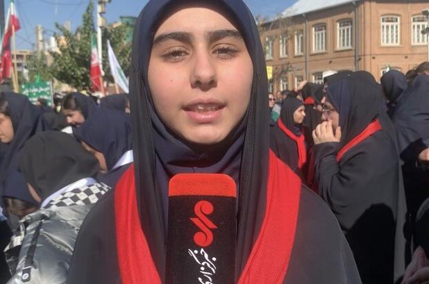 دانش آموزان ارومیه ای: تا نابودی اسراییل پای انقلاب ایستاده ایم