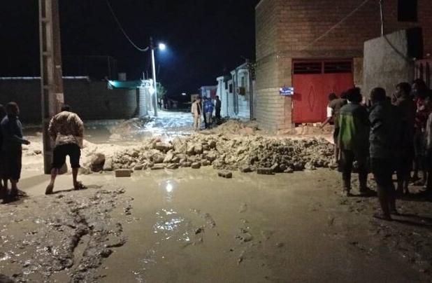 وضعیت روستای متأثر از سیلاب «طولا» در جزیره قشم