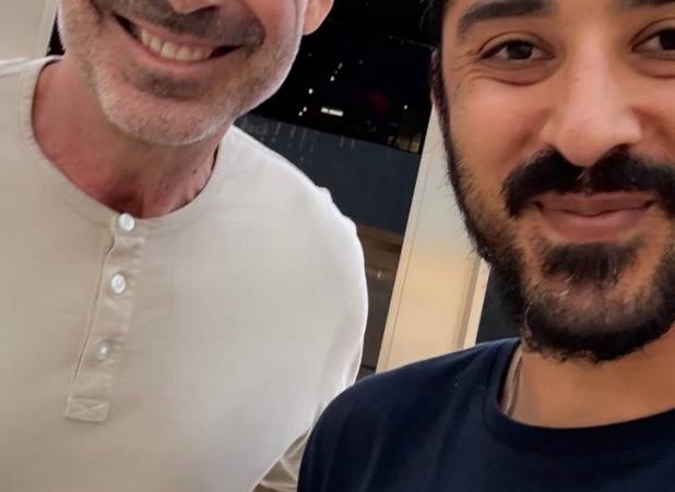 سلفی رضا گوچی با اسطوره رئال مادرید