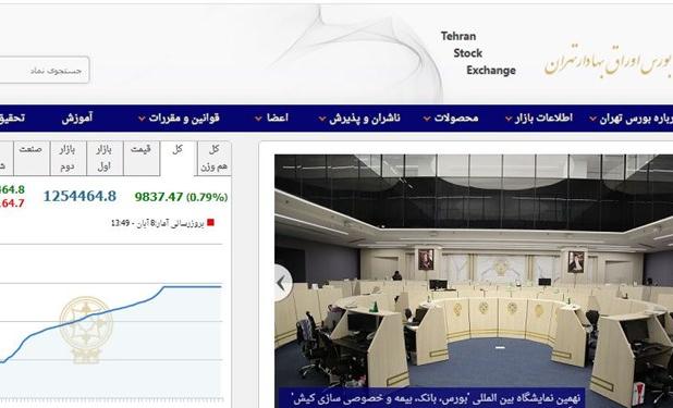 شاخص بورس تهران امروز 9837 واحد رشد کرد