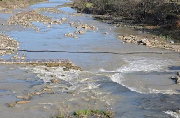 خروش رودخانه صیدرمحله و پلرود در رودسر