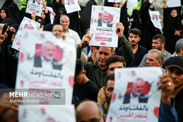 اجتماع مردم قزوین در محکومیت ترور شهید «اسماعیل هنیه»