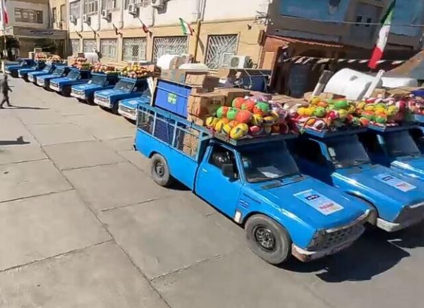 توزیع تجهیزات ورزشی طرح مهارت‌آموزی در مناطق مختلف سیستان و بلوچستان