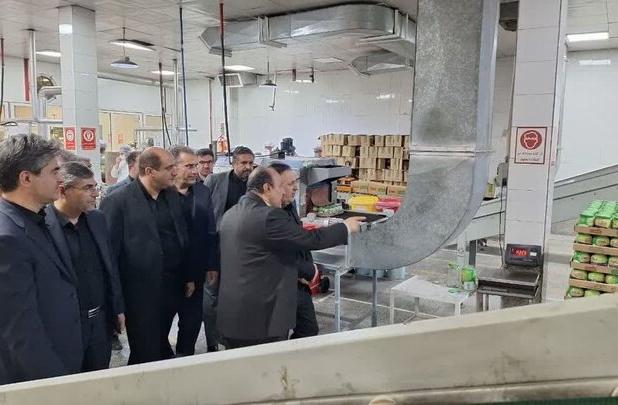 بازدید استاندار قزوین از ۲ واحد تولیدی مواد غذایی
