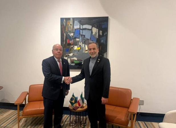 دیدار و گفتگوی وزرای خارجه ایران و برزیل در اجلاس سران بریکس