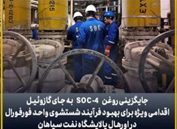 بهبود فرآیند شستشوی واحد فورفورال در اورهال پالایشگاه نفت سپاهان با جایگزینی روغن SOC-۴ به جای گازوئیل